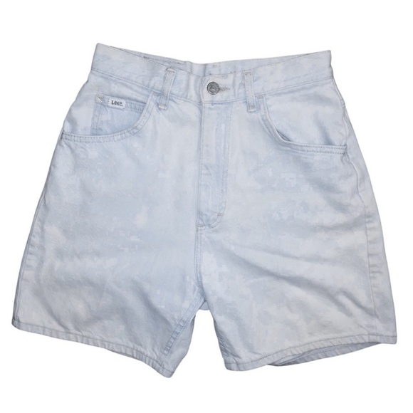 Lee Women’s Vintage Light Blue High Waisted Jean Shorts Size 10P - Picture 1 of 12